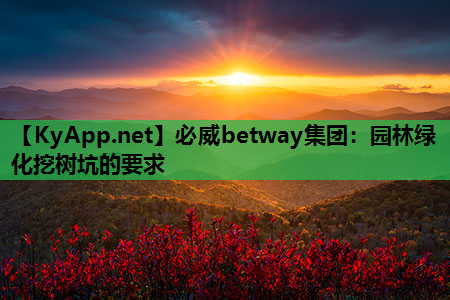 园林绿化挖树坑的要求